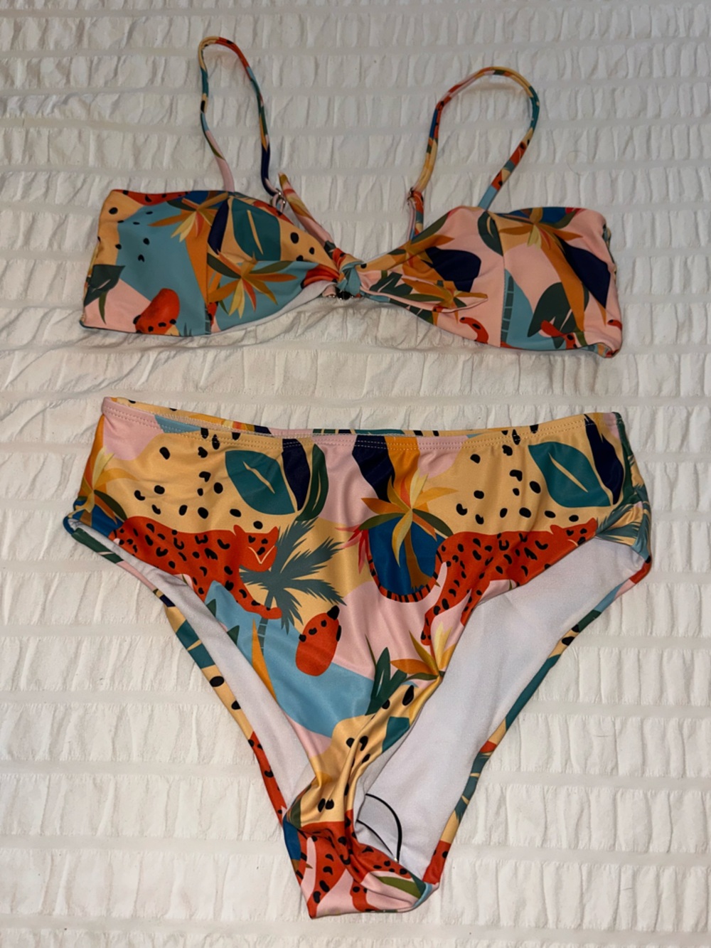 SHEIN Tropical Print Bikini Set